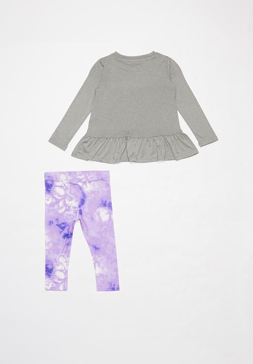 Nike - Nike peplum tunic legging set - purple & grey