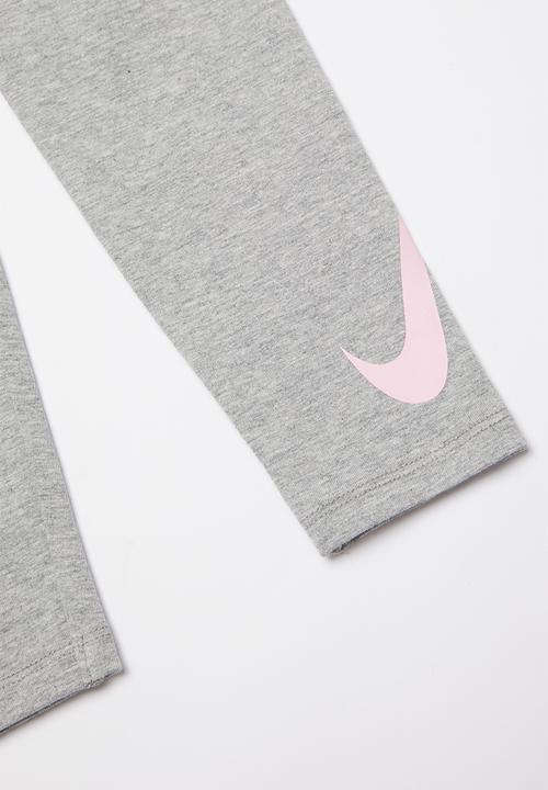 Nike - Nike swoosh & dot tunic legging set - grey & pink