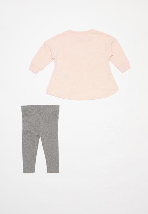 Nike - Nike multi shine legging set - pink & grey