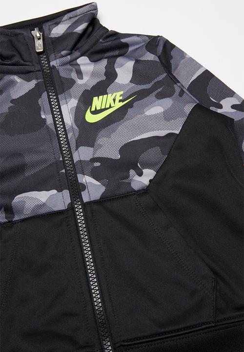 Nike - Nike texture camo tricot set - black & grey