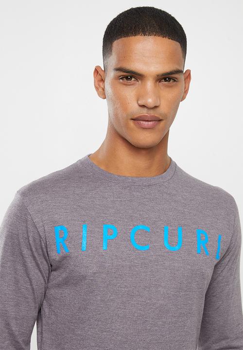 Rip Curl - Box texture long sleeve tee - grey