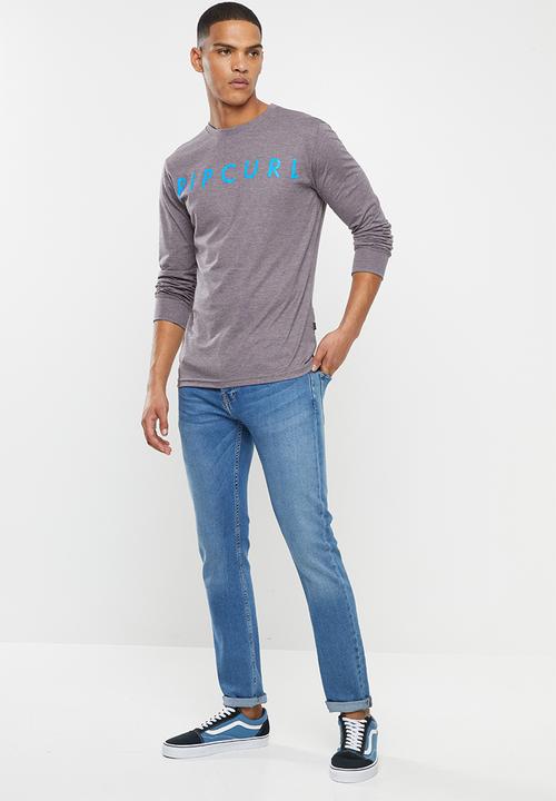 Rip Curl - Box texture long sleeve tee - grey