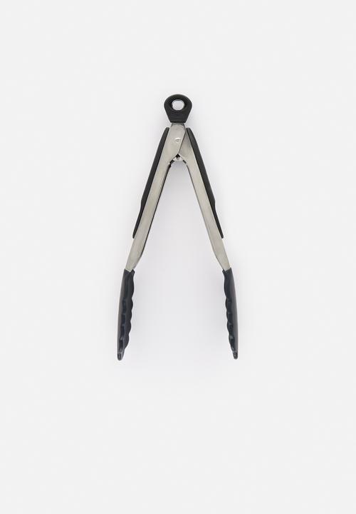 OXO - 9 inch silicone tongs - silver 