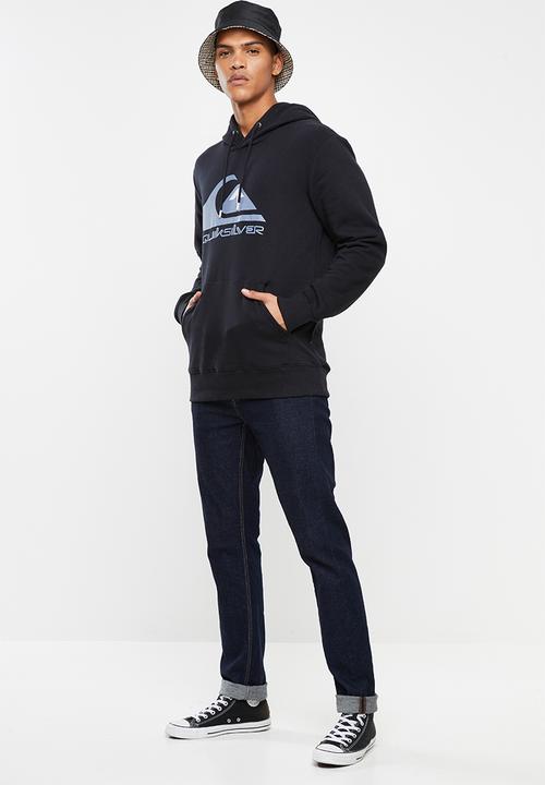 Quiksilver - Comp logo screen hoodie - black