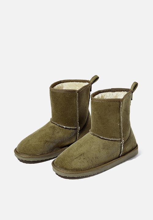 Cotton On - Hallie short home boot - khaki cord