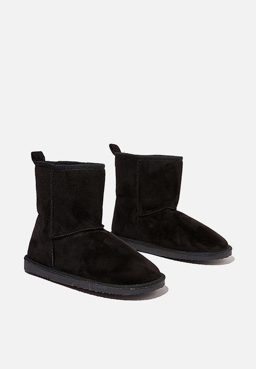 Cotton On - Hallie short home boot - black