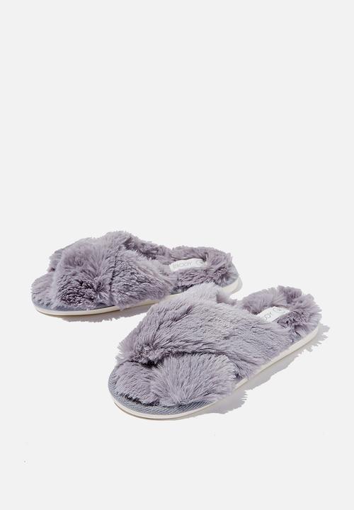 Cotton On - Arlie crossover slipper - grey
