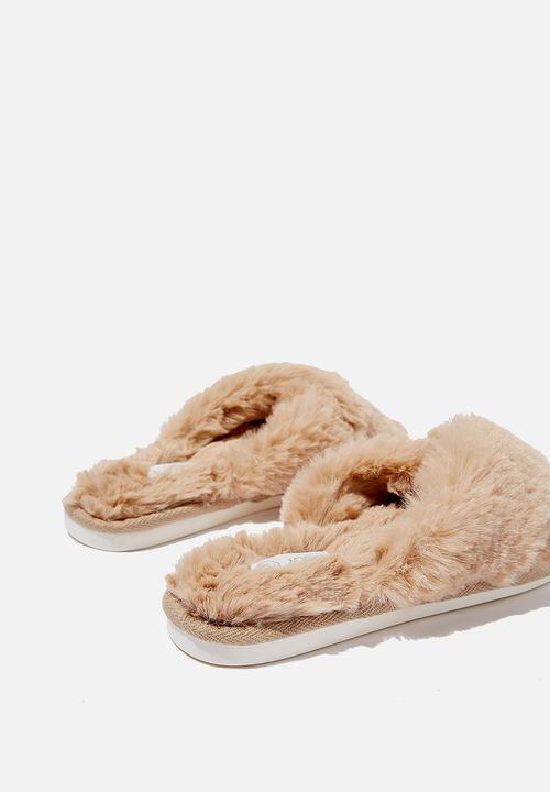 Cotton On - Arlie crossover slipper - caramel