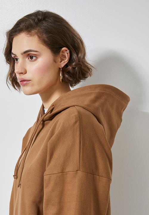 Superbalist - Longline hoodie - tobacco