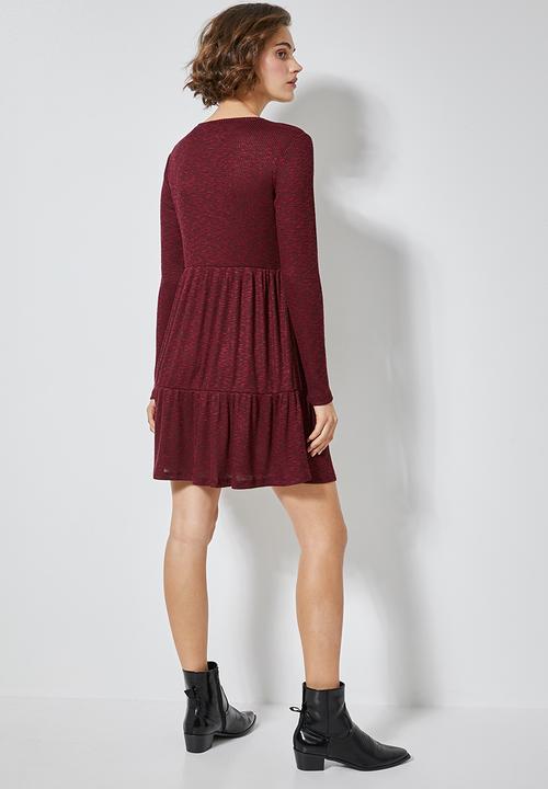 Superbalist - Mini trapeze dress - burgundy 