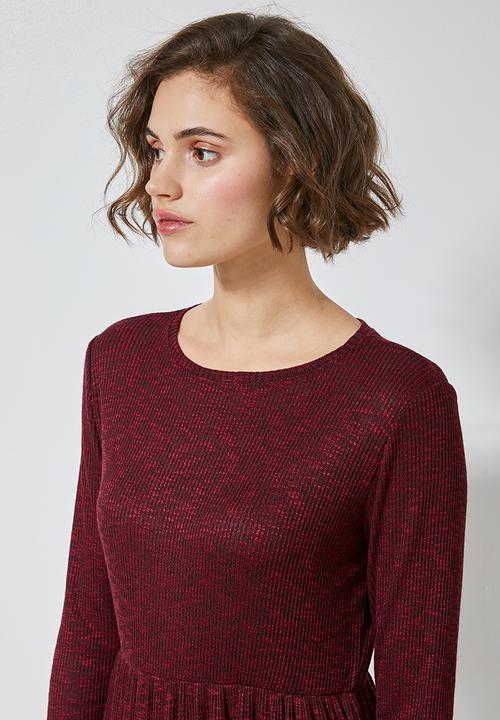 Superbalist - Mini trapeze dress - burgundy 