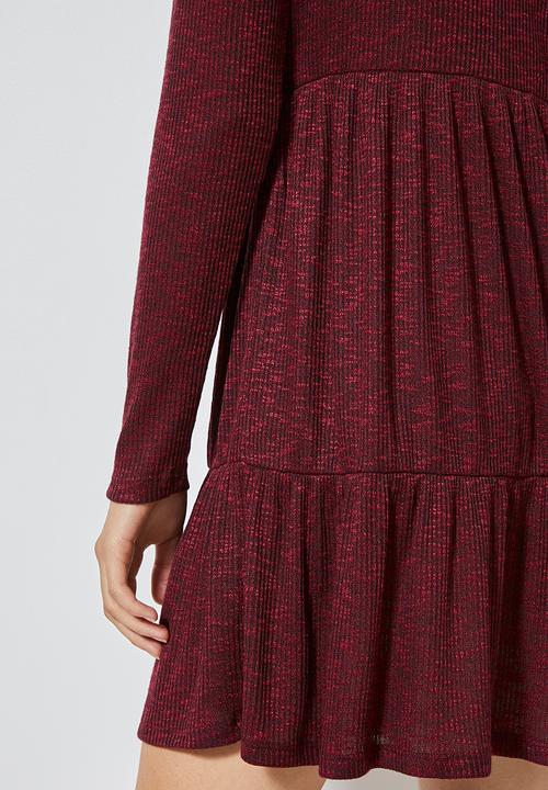 Superbalist - Mini trapeze dress - burgundy 