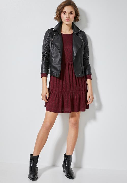 Superbalist - Mini trapeze dress - burgundy 