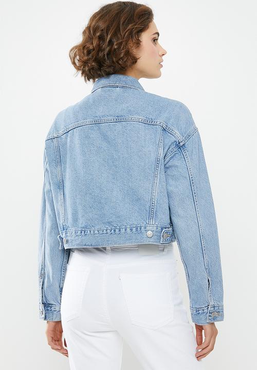 Levi’s® - Crop dad trucker slouch around jacket - blue
