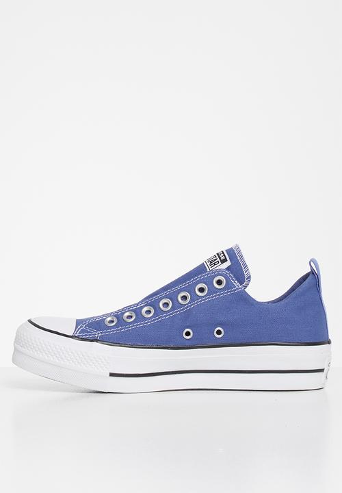 Converse - Chuck Taylor All Star lift slip - washed indigo/black/white