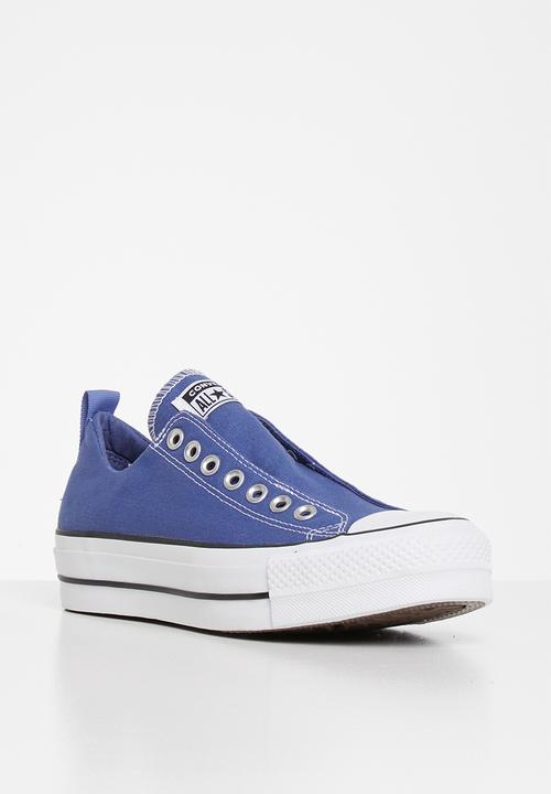Converse - Chuck Taylor All Star lift slip - washed indigo/black/white