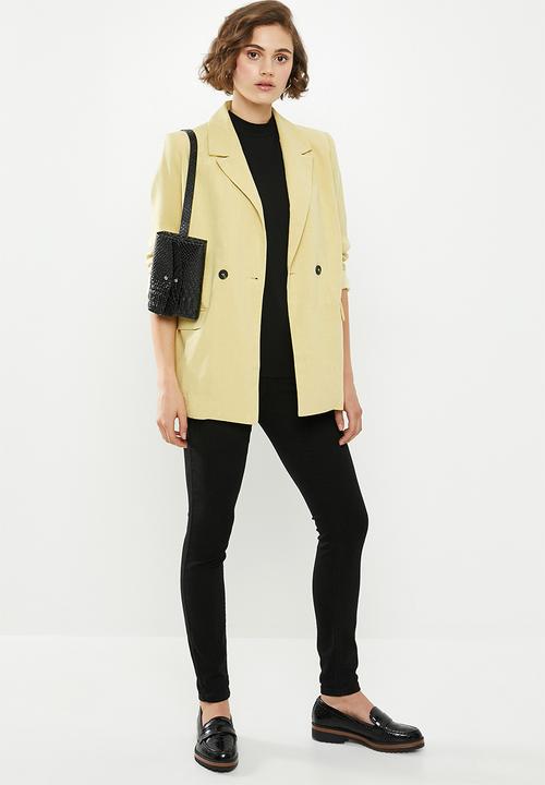 Cotton On - All day textured blazer - raffia