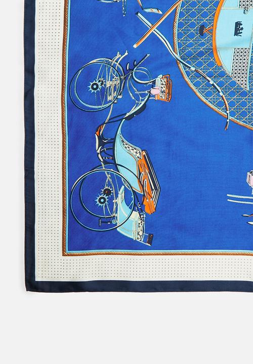 Superbalist - Horse carriage print neckerchief - blue