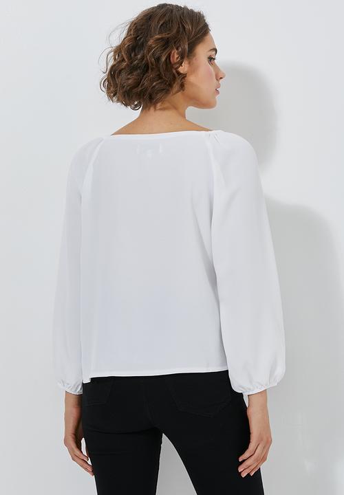 Superbalist - V-neck button down blouse - white