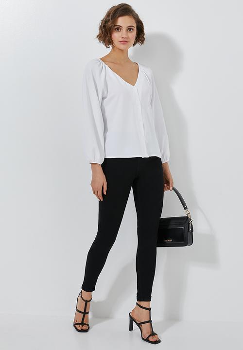 Superbalist - V-neck button down blouse - white