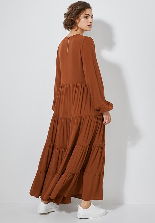 Superbalist - Tiered dress - rust