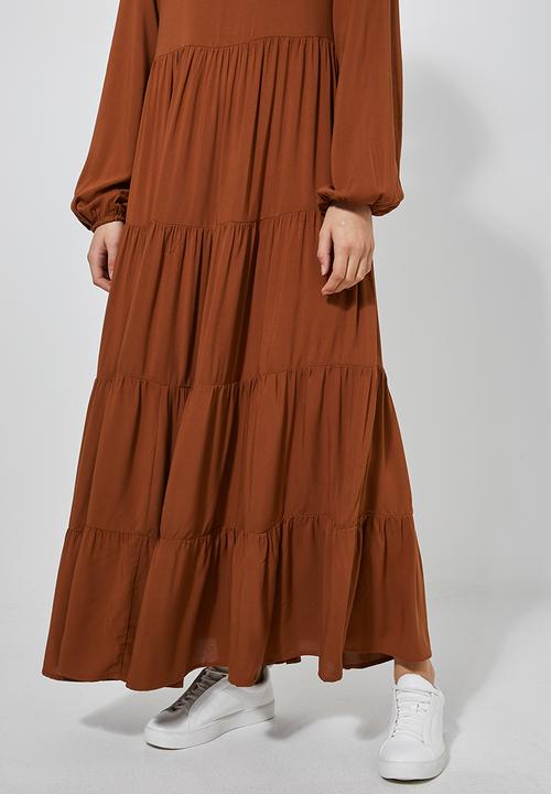Superbalist - Tiered dress - rust