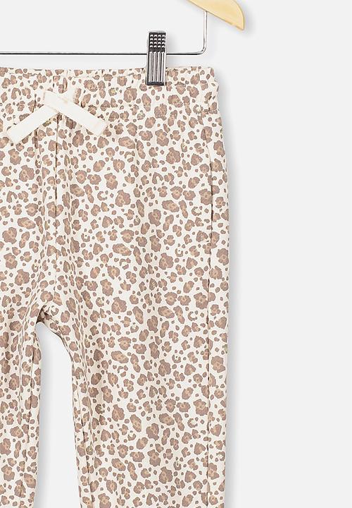 Cotton On - Keira cuff pant - white & brown 