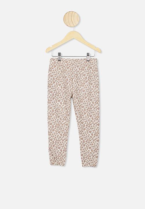 Cotton On - Keira cuff pant - white & brown 