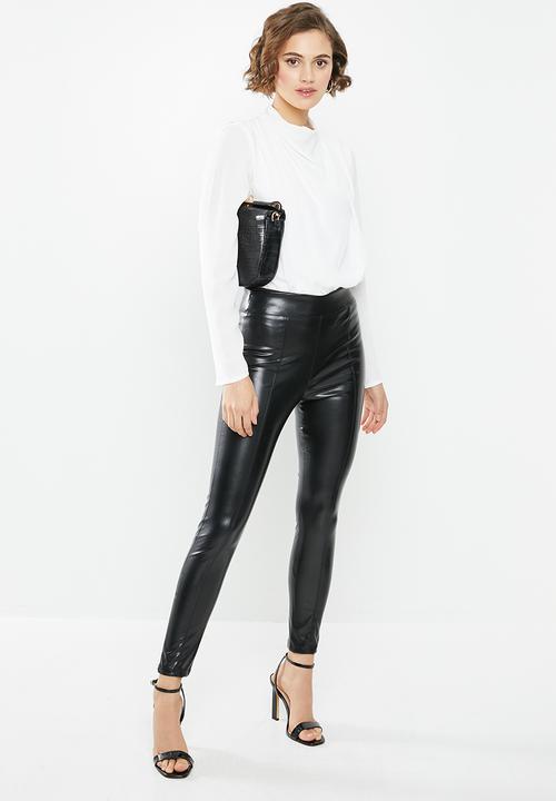 VELVET - Funnel neck bodysuit - white 