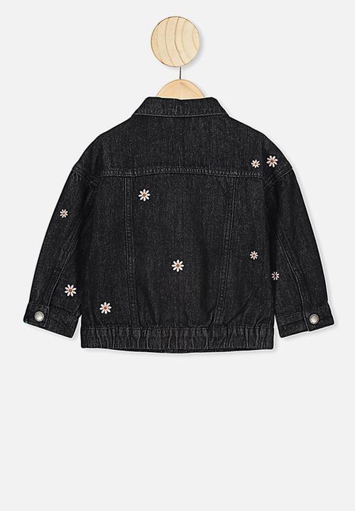 Cotton On - Emmy spliced trucker jacket - black