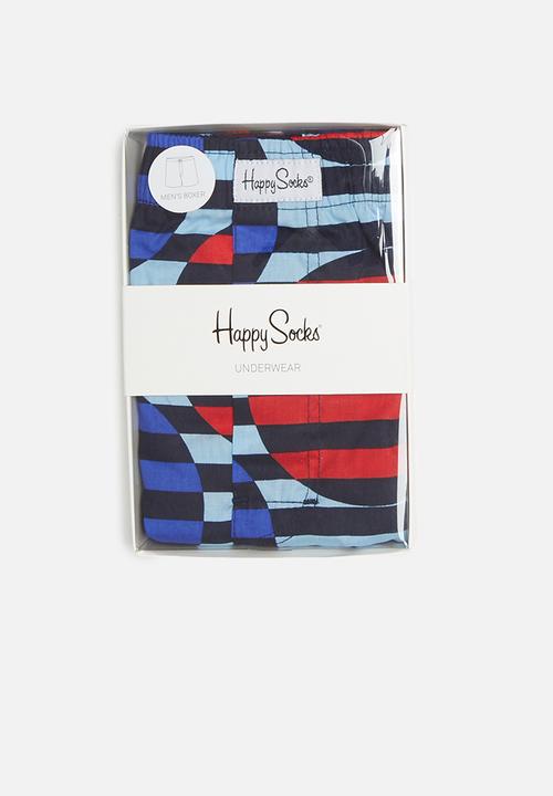 Happy Socks - Optic dot boxer - blue & red