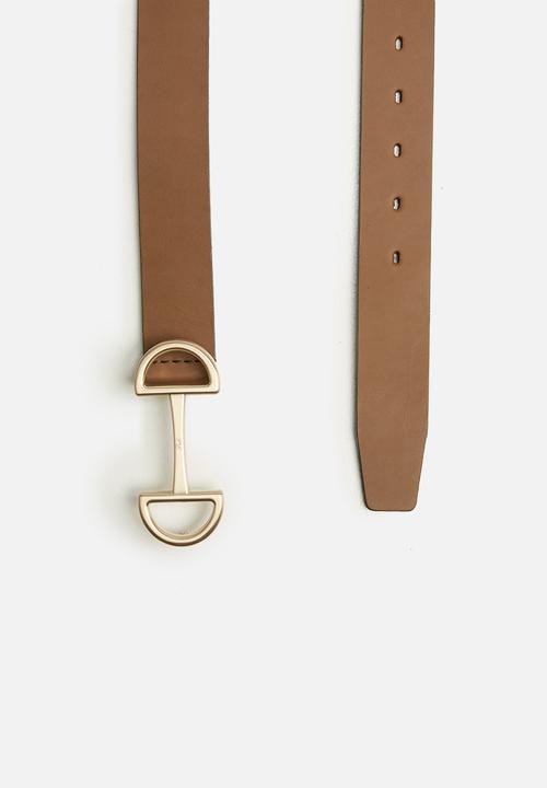 POLO - Julia leather belt - brown