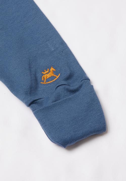 UP Baby - Boys doggie bodysuit set - blue & white