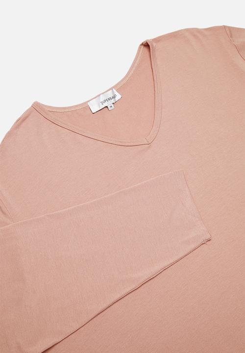 Superbalist - V-neck sleep top & pants set - dusty pink 