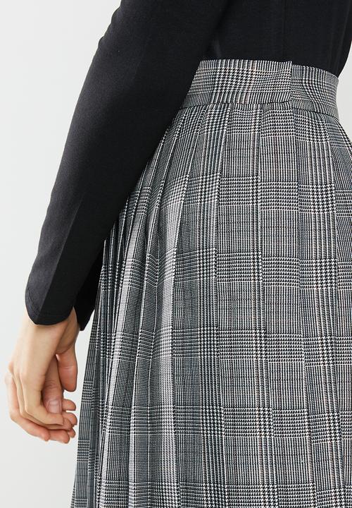 Blake - Pleated check mini skirt - hazel