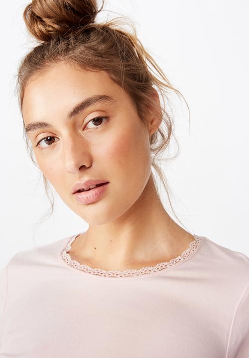 Cotton On - Bed time jersey top - crystal pink