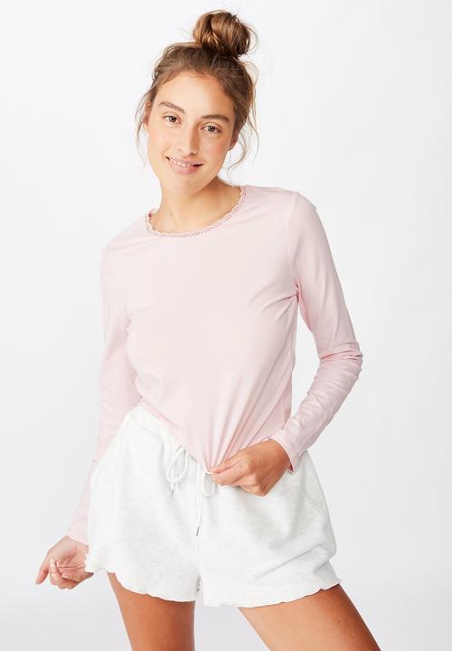 Cotton On - Bed time jersey top - crystal pink