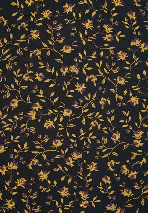 Superbalist - Key hole blouse - black & yellow