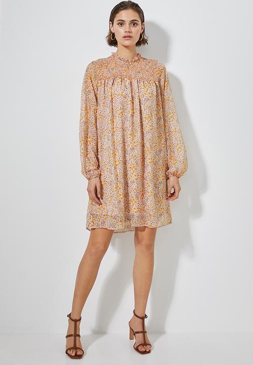 Superbalist - Shirred babydoll dress - orange