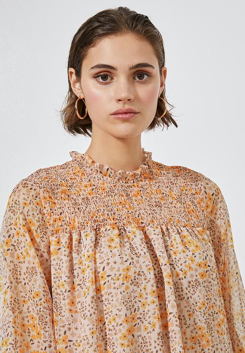 Superbalist - Shirred babydoll dress - orange