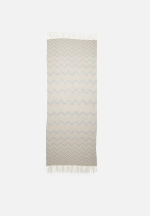 edit - Chevron print scarf - pink & blue
