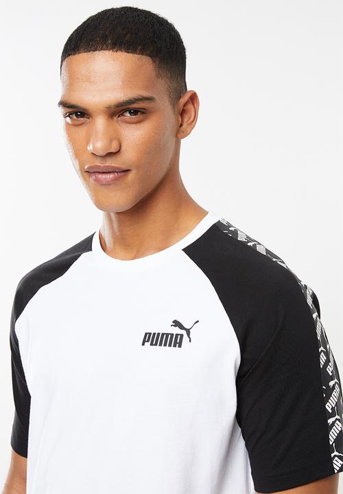 PUMA - Amplified raglan tee - white & black