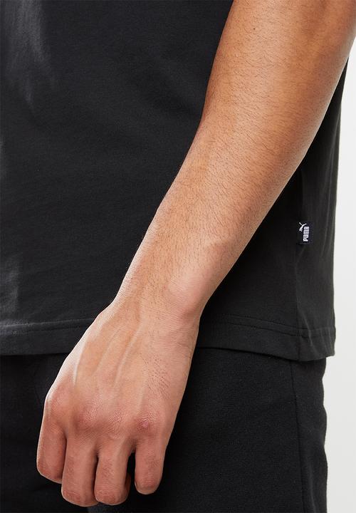PUMA - Ess+ v neck tee - black