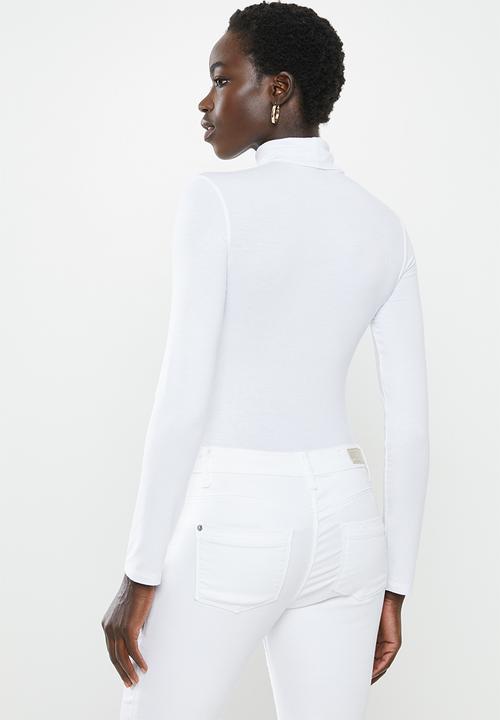 POLO - Brixton second skin polo tee - white