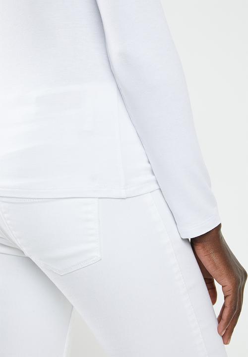 POLO - Brixton second skin polo tee - white