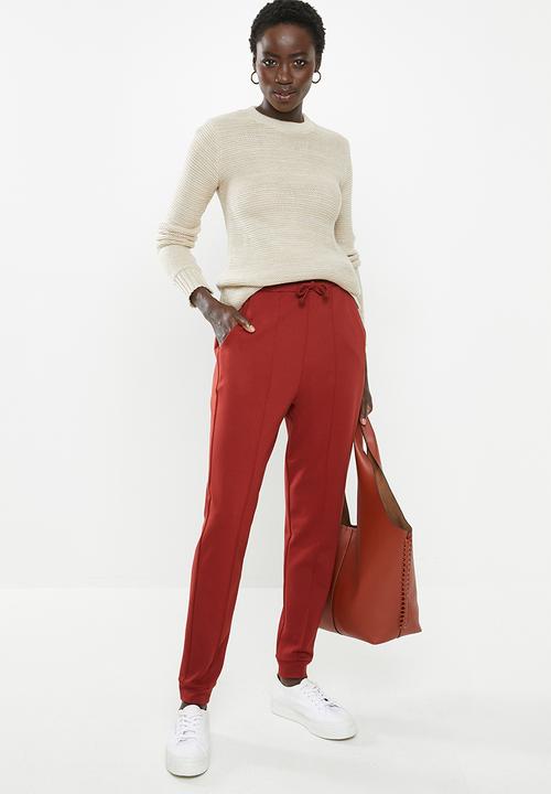 edit - Ponti knit jogger - rust