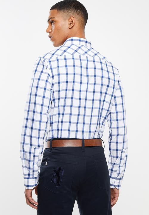 Pringle of Scotland - Maverick tailored shirt - white & blue