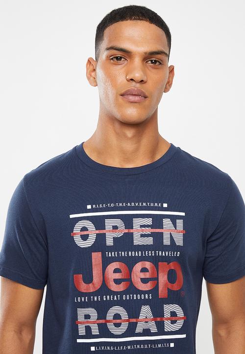 JEEP - Slogan short sleeve tee - blue