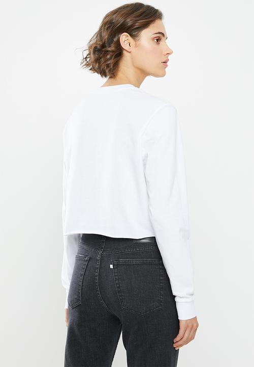 Vans - Airborne long sleeve crop - white