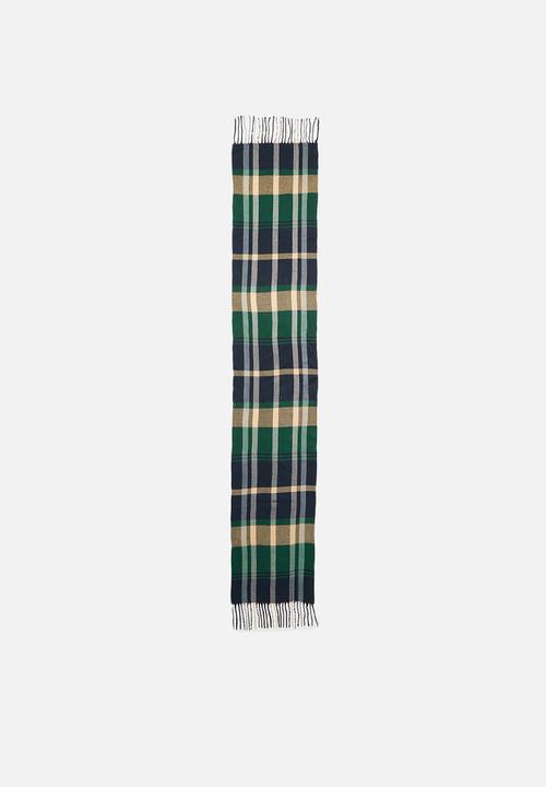 edit - Plaid blanket scarf - multi